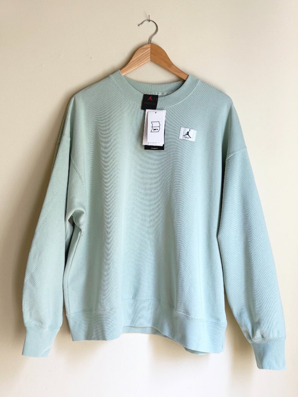 NWT Nike Jordan Flight Oversized Crewneck Sweatshirt Mint Green S
